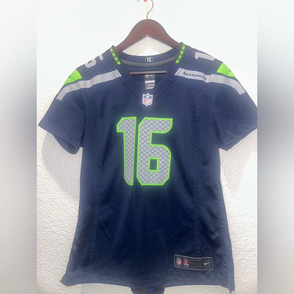 Seattle Seahawks Navy and Green Tyler Lockett Jersey